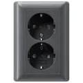 Produktbild: Gira Schuko-Doppelst.dose anth 078328 Steckdosen Schuko-Doppelst.dose