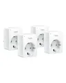 Produktbild: TP-LINK Tapo P100 V2 Smart-Stecker kabellos 802.11b/g/n Bluetooth 4.2 2.4 Ghz Packung mit 4 4 (TAPO P100(4-PACK) V1.2)