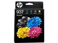 Produktbild: Original HP 937 4er Set Tintenpatronen schwarz farbe für OfficeJet 9100 Series