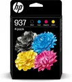 Produktbild: HP 937 (6C400NE) Original Druckerpatronen 4er Set Schwarz Cyan Magenta Gelb