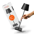 Produktbild: SIGOR Nuindie 2.0 - Dimmbare LED Akku-Tischlampe Indoor & Outdoor, IP54 spritzwassergeschützt, Höhe 38 cm, aufladbar mit USB-C, 12 h Leuchtdauer, nachtschwarz