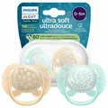 Produktbild: NEU Philips Avent Ultra Soft SCF09141 Schnuller 0–6m Silikon BPAfrei 2er Set