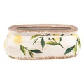 Produktbild: 6CE1531S Blumentopf Übertopf Pflanztopf Pflanzschale Zitronen Lemon 18x7x7 cm Cl