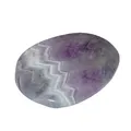 Produktbild: Amethyst flacher Trommelstein Massagestein zum Auflegen ca. 55 x 40 mm