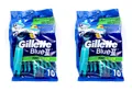 Produktbild: 20x Gillette Blue 2 II Plus Slalom Einwegrasierer Nassrasierer EAN7702018466689