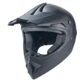 Produktbild: Kinder Crosshelm AHP – Motorradhelm für Kinder und Jugendliche, ABS-Schale, robuster Kinderhelm für Downhill, Quad und Motocross, Schwarz Uni, Größe M, 55 – 56 cm