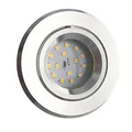 Produktbild: Trango 1er Set 6737R-01MO *REAL ALU* LED Deckenstrahler inkl. 1x 5 Watt Ultra Flach LED Modul, 3000K warmweiß leuchtend aus gedrehtem Aluminium Einbauleuchte, Einbauspot, Deckenleuchte, Einbaustrahler