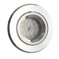 Produktbild: TRANGO LED Einbauleuchte, 1er Set 6737R-01MO *REAL ALU* LED Deckenstrahler inkl. 1x 5 Watt Ultra Flach LED Modul, 3000K warmweiß leuchtend aus gedrehtem Aluminium, Einbauspot, Deckenleuchte, Einbaustrahler