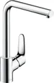 Produktbild: hansgrohe Focus Küchenarmatur (Wasserhahn Küche ohne Schlauchbox, 360° schwenkbar, hoher Auslauf 280mm) Chrom