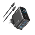 Produktbild: Anker Ladegerät 100W schwarz 3-Ports 2x USB-C, 1x USB-A, Smart Display inklusive USB-C Kabel
