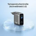 Produktbild: ANKER Charger 100W Ladegerät inkl. Display 2x USB-C 1x USB-A dunkelgrau - Schwarz