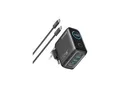 Produktbild: Anker Nano 100W 3-Port Ladegerät, inklusive USB-C Kabel, 2x USB-C, 1x USB-A, Schwarz