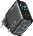 Produktbild: ANKER Ladegerät 100W, 3 Ports, Smart Display, USB-C Kabel, Dunkelgrau