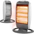 Produktbild: NEO TOOLS Halogen Infrarot Heizstrahler 400/800/1200W, Sofortwärme | 90° Oscillation, Leise & energieeffizient, Standheizer für Wohnräume, Büro & Indoor-Bereiche