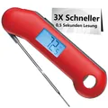 Produktbild: F1 Turbo Digitales Fleischthermometer –05s Sofortanzeige Grillthermometer ±03...