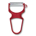 Produktbild: Victorinox Julienne-Schneider, Schäler für Gemüsespaghetti, Grob gezackte Klinge aus rostfreiem Stahl, Extra Scharf, Robuster Kunststoffgriff, rot