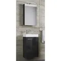 Produktbild: VCM my bath Badmöbel-Set Slito 914137 schwarz 41,0 x 22,0 x 130,0 cm - Schwarz