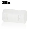 Produktbild: F-Tronic 25 Stück Rohrmuffe RM32 zur Verbindung von M32 Leerrohren, transparent