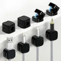 Produktbild: 8 STÜCK Magnetische Kabelhalter selbstklebende Kabelclips für effizientes Kab...