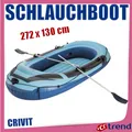Produktbild: CRIVIT Schlauchboot, 272x130 cm, 260 kg, inkl. Paddel, erhöhtes Bug & Wand