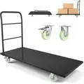 Produktbild: VEVOR Plattformwagen Klappbar 907 kg, Transportwagen mit Schwenkrädern & Griff, Lagerwagen, Schwerlast-Rollwagen für Gepäcktransporte, Ideal fü...