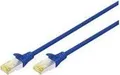 Produktbild: DIGITUS - Patch-Kabel - RJ-45 (M) bis RJ-45 (M) - 25 cm - SFTP - CAT 6a - halogenfrei, geformt, ohne Haken - Blau (Packung mit 10)