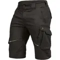 Produktbild: Leibwächter Arbeitsshorts Herren Flex-Line Cargoshorts, Bequeme Workwear, 290g/m2 (Arbeitsbekleidung) dehnbar durch Elastan (Spandex), Waschbar bis 60°C & trocknergeeignet schwarz 52
