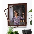 Produktbild: Culex Fliegengitter Alu Basic braun, für Fenster, mit Rahmen, 120x140cm