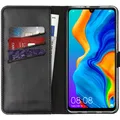 Produktbild: Selencia Echtleder Klapphülle Huawei P30 Lite - Schwarz