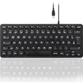 Produktbild: Perixx PERIBOARD-432B DE, Mini-Tastatur, USB kabelgebunden, schwarz (Deutschland, Kabelgebunden) (PERIBOARD-432B DE)