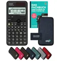 Produktbild: Casio fx-991DE CW inkl. Schutztasche Blau & Fachbuch (160 Seiten, DIN A5) – Wissenschaftlicher Rechner – Smart Set