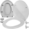 Produktbild: WC-Sitz Ruhhy mit Absenkautomatik Quick-Release-Funktion Verstellbares Scharnier-System WC-Deckel Soft-Close Einfache Montage Weiß 24547
