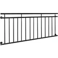 Produktbild: ECD Germany Französischer Balkon 184 x 90 cm mit 14 Füllstäben Schwarz