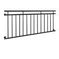 Produktbild: Französischer Balkon Fenstergitter Geländer Stabgeländer 184 x 90 cm Schwarz