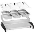 Produktbild: Royal Catering Elektrischer Speisenwärmer für 3 Behälter, 400 W - Silber