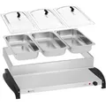 Produktbild: Buffetwärmer 3x2l Warmhalteplatte Elektrisch Heizplatte Wärmeplatte 400w
