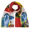 Produktbild: von Lilienfeld Seidenschal Schal 100% Seide Franz Marc: Blaues Pferd Kunst Tier Maße 172 x 42 cm, Kunstdruck bunt