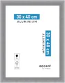 Produktbild: accent by nielsen Bilderrahmen, 30 x 40 cm, Aluminium, Silber matt, Fotorahmen zum Aufhängen im Hoch- & Querformat, Echtglas, Largo