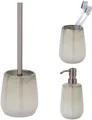 Produktbild: SCHÖNER WOHNEN-Kollektion Badaccessoire-Set »Marano«, Set, 3 tlg., Zahnputzbecher, Seifenspender & WC-Garnitur, Keramik mit Effektglasur