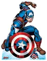 Produktbild: Star Cutouts SC1587 Ltd Captain America First Avenger Lebensgröße Pappaufsteller für Marvel-Fans, Sammler und Veranstaltungen, Höhe 131 cm, Breite 101 cm, Mehrfarbig