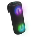 Produktbild: Hama Bluetooth-Lautsprecher Pipe 3.0, schwarz, Wasserfest IPX5, mit RGB-Beleuchtung, 14h Akkulaufzeit, 24 W