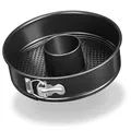 Produktbild: LINFELDT® Springform 28 cm rund auslaufsicher + Antihaft - gemusterter Boden - Tortenform 28cm - Backform Springform - Kuchenbackform - Backform - Kuchenform