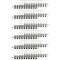 Produktbild: 60 x Hosenbügel Metall, Klemmbügel verstellbar, verschiebbare Klammern, Rockbügel, HBT 9 x 35,5 x 2,5 cm, silber/schwarz