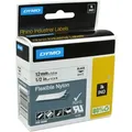 Produktbild: Dymo Label Band IND 18488 (S0718100) schwarz auf weiß 12mm x 3,5m Nylon flexibel