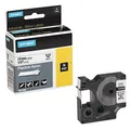 Produktbild: DYMO Schriftband RHINO 18488, 12 mm schwarz auf weiß