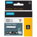 Produktbild: Dymo Rhino Band IND, Nylon 12 mm x 3,5 m schwarz auf weiß