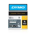 Produktbild: DYMO Rhino Industrie Nylonetiketten | flexibel | 12 mm x 3,5 m | schwarze Schrift auf weißem Untergrund | selbstklebendes Schriftband | für DYMO Rhino und LabelManager Beschriftungsgerät
