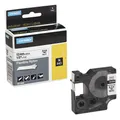 Produktbild: DYMO Schriftband RHINO  18488, 12 mm schwarz auf weiß