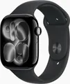 Produktbild: Apple Watch Series 11 GPS + Cellular 46mm Aluminium diamantschwarz mit Sportarmband S/M schwarz