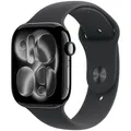 Produktbild: Apple Watch S11 Aluminium Cellular 46mm Diamantschwarz (Sportarmband schwarz) S/M